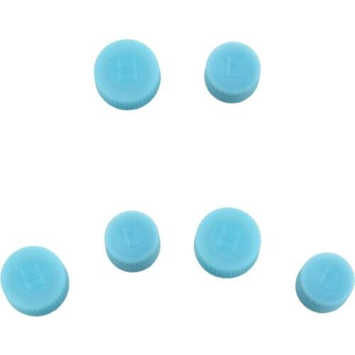 3pcs High Side+3pcs Low Side A/C Charging Port Service Valve Fitting Caps R134a R12 with Rubber Seals