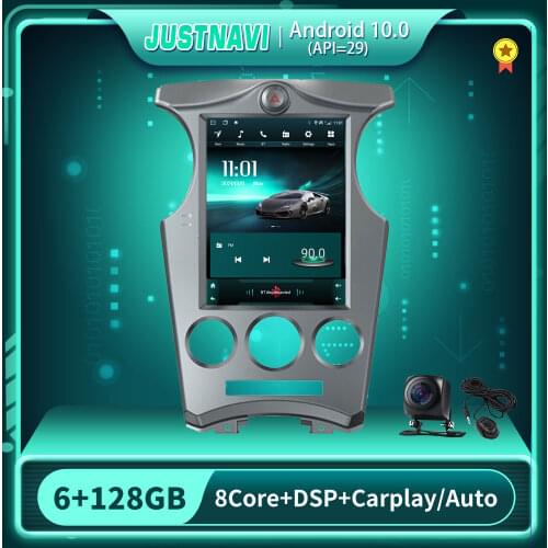 JUSTNAVI Car Radio Tesla Style For KIA Carens 2007-2011 Android 10.0 Navigation GPS Multimedia IPS Screen DSP Video Navigation