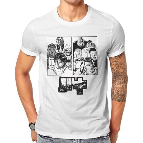 Baki Hanma Comic Cool Battle TShirt for Men Row Inmates Humor Casual Tee T Shirt Novelty New Design Loose