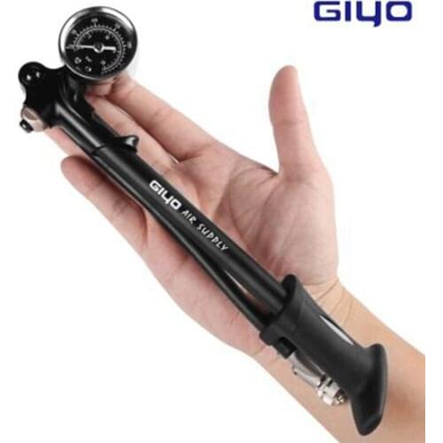 GIYO GS-02D High-pressure Air Shock Pump For Fork Rear Suspension Cycling Mini Hose Air Inflator Schrader Bicycle Fork 179mm