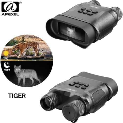 APEXEL Digital Night Monocular Vision Binoculars With LCD Screen Zoom Video Recording HD Infrared For Hunting Night Observation