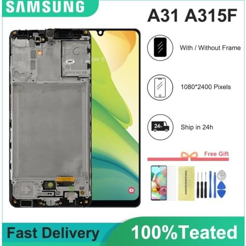 100% Test A31 Lcd For Samsung Galaxy A31 A315 Display Touch Screen Digitizer Assembly For Samsung A31 A315F SM-A315F/DS LCD