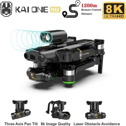 1200M KAI ONE Max Drone 8k HD Mechanical 3-Axis Gimbal Dual Camera 5G Wifi GPS Professional Aerial Photography Rc Quadcopters