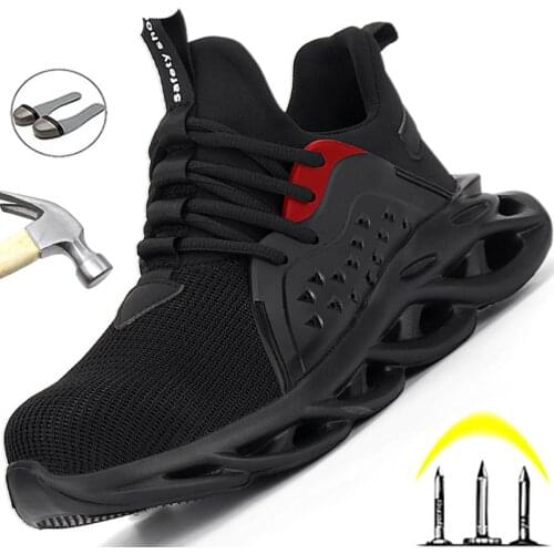 Dropshipping Mens Safety Shoes Men Boots Lightweight Safety Boots Steel Toe Anti-Smashing Work Boots Indestructible Shoes 2020