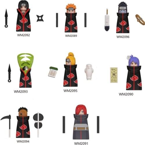 8 Style Naruto Anime Classic Character Akatsuki Members Children Assembled Building Blocks Action Figures Doll Toy Kids Gift
