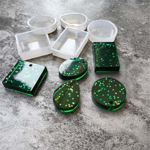 5 /1pcs Geometric Sweater Pendant DIY Necklace Jewelry Mold Pendants Crystal Scale Jewelry Resin Molds For Jewelry Making Tool