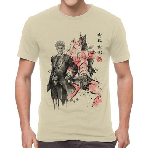 Jojo Bizarre Adventure T Shirt Men Short Sleeve Cotton T-shirt Manga Tee Tops Streetwear Tshirt Gift Idea
