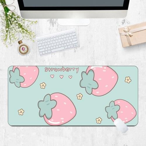 Gaming Mouse Pad Fruit Anime Big Computer Keyboard Mousepad Non-Slip Office Laptop Cute Mouse Mat Notebook Desk Mat Accessories