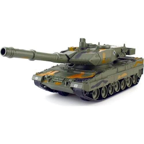 Exquisite 1:43 German "Leopard" 2A6 tank alloy model,die-cast metal sound and light back to the collection model,free shipping