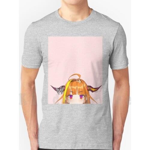 Kiryu Coco Peeker ( Anime Hololive Holomyth Vtuber Peeking Peeper Appears ) T Shirt Diy Big Size 100% Cotton Kiryu Coco Kiryu