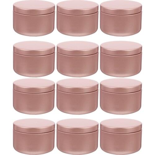 12pcs Round Candle Jars Travel Tins Candle Storage Container Empty DIY Cream Cosmetic Container Skin Care Beauty Organizer