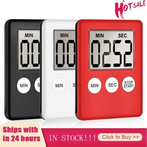 Mini 8 Colors Super LCD Digital Display Kitchen Timer Countdown Alarm Magnet Clock Sleep Stopwatch Clock Rest Assured Timer
