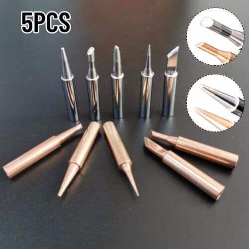 5Pcs/Lot Mini Electric Soldering Iron Tips Set For 900M-T Welding Tips Replacement Heater Tips