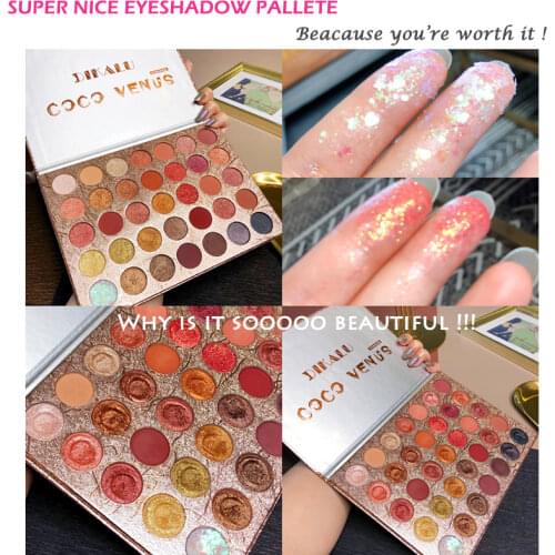 35 Colors Eyeshadow Palette Mashed Potato Texture Waterproof Glitter Pigment Eyeshadow Smoky Eyes Makeup Beauty Cosmetics TSLM1
