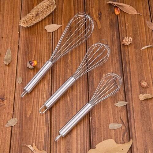 Bigger size Egg Beater Whisk length 8/10/12 inch Stainless Steel Strengthening Hand Kitchen Tool Baking