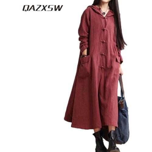 QAZXSW Linen Summer Dresses