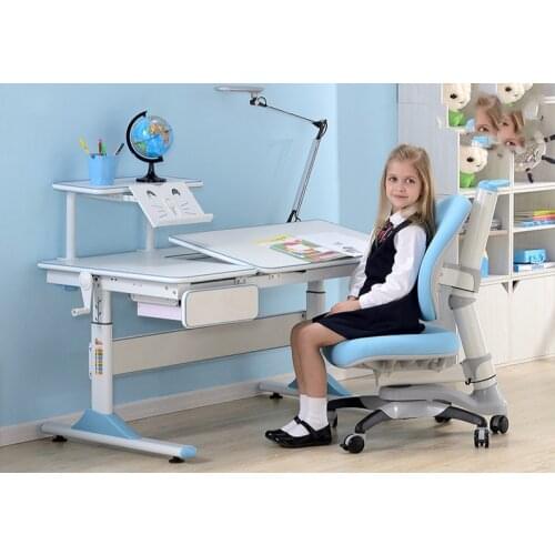 Adjustable Desk and Chair Set Love Fruit Learning Table Children Lifting Study Tables and Chairs Set Kids Furniture