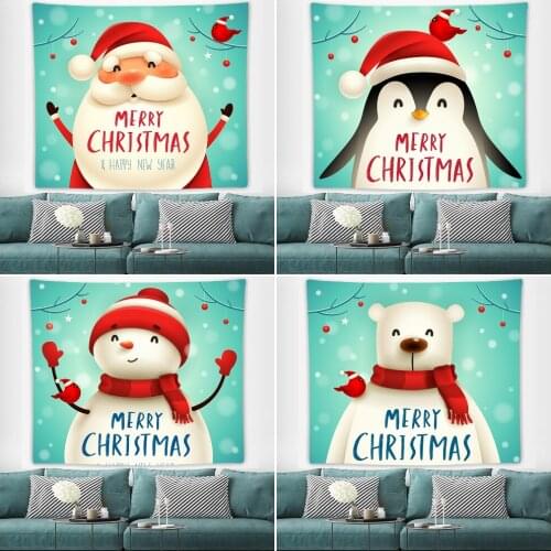 Christmas Tapestry Santa Claus pattern Xmas Home Decor Wall Tapestry Blanket Hanging Wall Tapestry Christmas Gift
