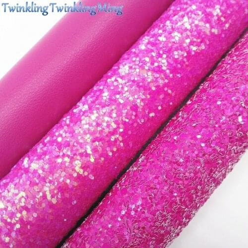 Rose Chunky Glitter Canvas Sheet, 8"x11" Glitter Sheets, Faux Leather Sheet, Chunky Glitter Hair Bow & Earring Fabric XM007