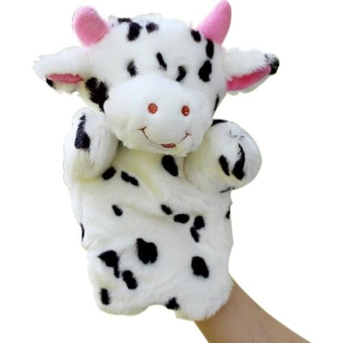 Hand Puppet cow Dolls Animal Hand Doll children telling story early education Learning Toys Marionetes Puppets