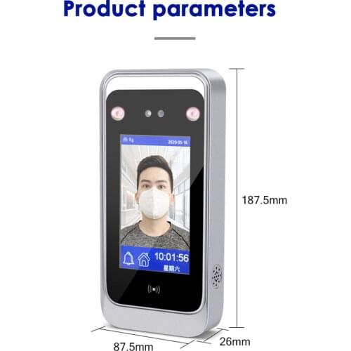 4.3 inch Touch Scree TCP/IP USB Port Dynamic Face Recognition Access Control Time Attendance Time Clock 125Khz RFID Card