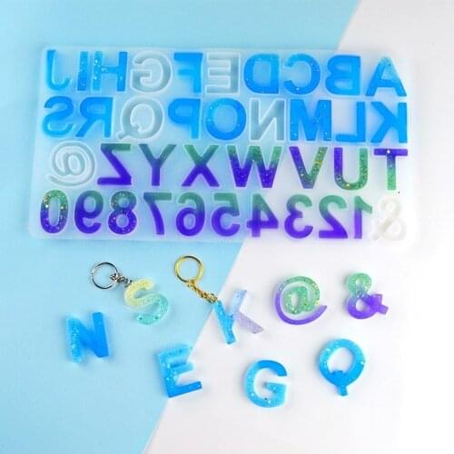 Letters Number Silicone Mold for UV Resin Epoxy DIY Handmade Keychain Pendant Crystal Jewelry Accessories