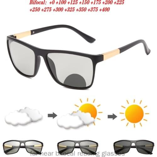 Sports Photochromic Bifocal Reading Glasses Mens Riding Goggles Transition Presbyopia Women Sunglasses Reader with Diopter NX