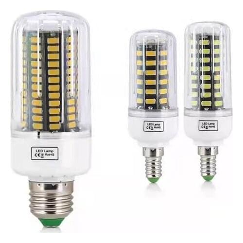 E27 E14 LED Corn Bulb High Bright LED Bulb 15W 12W 7W 5W 3W LED Corn Light SMD 5736 No Flicker Chandelier Light 85-265V