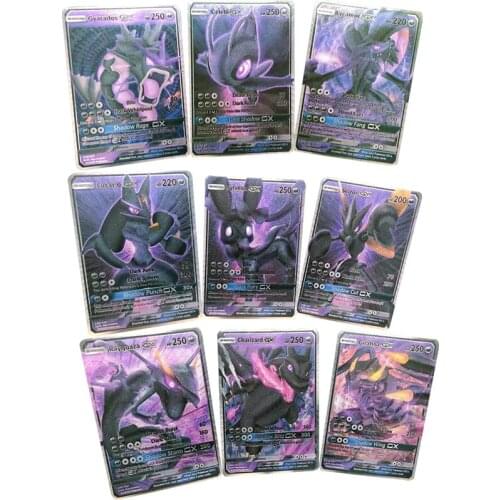 Dark Version DIY Pokemon Second Round Thick Flash Card Card Card Game Collection Battle Card Kids Toy Gift