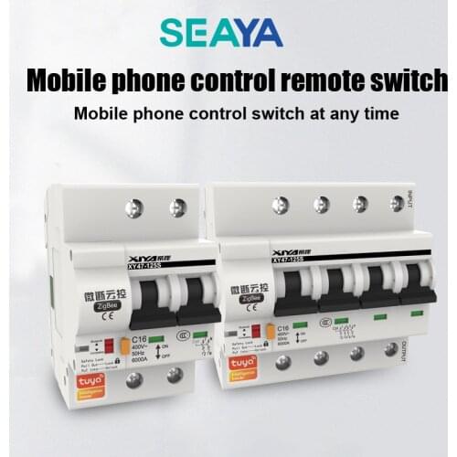 SEAYA Tuya Zigbee WiFi Circuit Breaker Timeing Switch High Power Intelligent Remote Control Switch