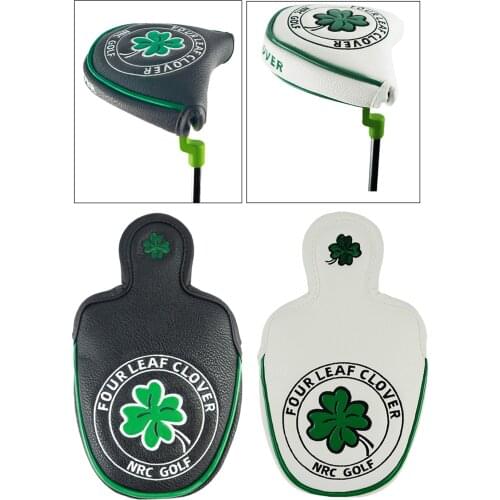 Waterproof PU Leather Golf Putter Cover Half Mallet Head Cover Golf Club Head Protector Guard Accessory