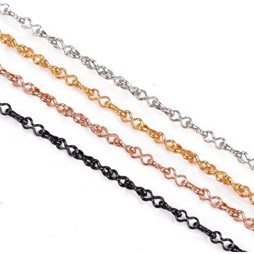 1Pc Women Tiny Chain Necklace for pendant 316L Stainless Steel Link Chain Necklace Jewelry Width 2mm*5mm