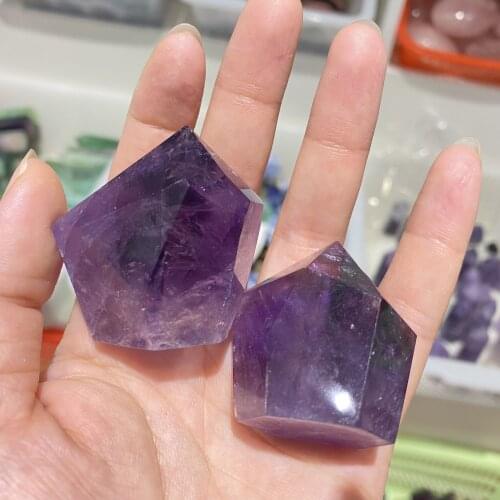 1pcs Top New Products Amethyst Point Natural Lavender Purple Crystal Tower Quartz Wand Points Healing Home Decoration Qift
