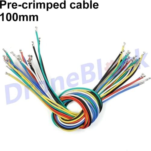 24Pcs/a lot 6 colors Pre-crimped Cables 10cm SPRacing F3 Pixhawk apm OMNIBUS CC3D Camera VTX Telemetry OSD silicon wire