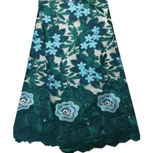 African Lace Fabric 2021 High Quality Lace Pure Cotton Embroidery Nigerian Dry Lace Fabric With Stone For Wedding Dress YPL12725