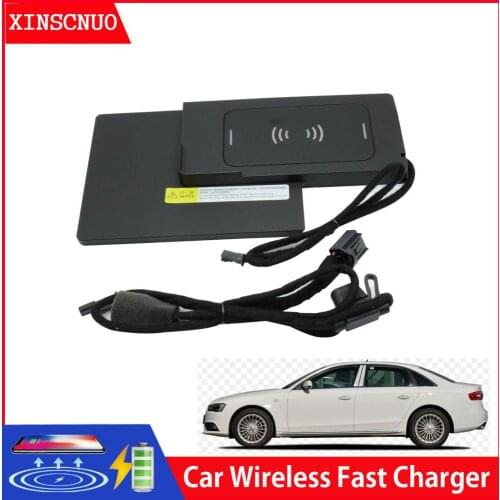 Car Accessories QI Wireless Charger Fast Charging Module For Audi A4L 2017 2018 2019 Wireless Onboard Car Charging Pad