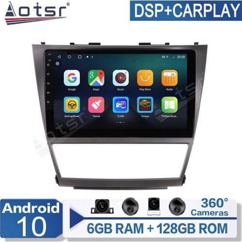 6+128G Android Radio Car Multimedia Video Player For Toyota Camry 2006-2011 navigation GPS IPS screen PX6 No 2 Din AutoRadio