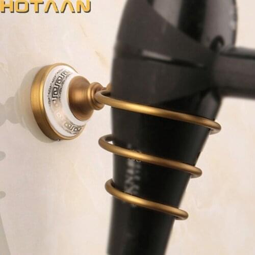 Free shipping 1pc Solid & Anti-rust brass Hair dryer holder Hair dryer rack stand rack shelf YT-13299