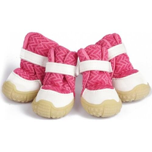 Breathable Mesh Fabric Dog Shoes Fashion Casual Non Slip Warm Outdoor Walk Pets Shoes Comfortable For All Season Use Dogs Boots