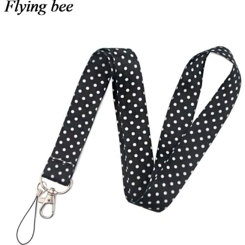 Flyingbee Wave point Lanyard Phone Rope Keychains Phone Lanyard for Keys ID Card Cartoon Lanyards For Women X0827