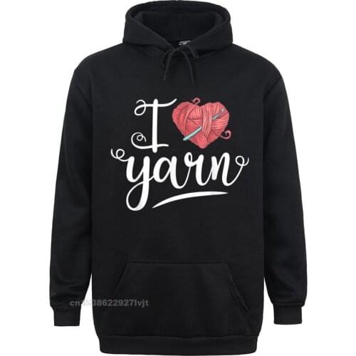 I Love Yarn Knitting Funny Heart Gifts Women Knitters Hoodie New Arrival Men Hoodie Cool Tops Tees Cotton Casual