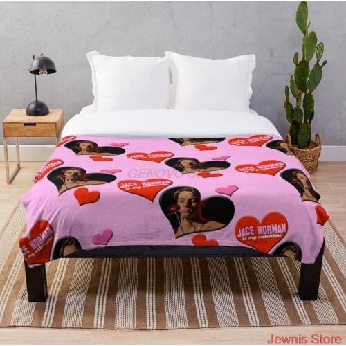 Jace Norman is my Valentine Blanket Print on Demand Decorative Sherpa Blankets for Sofa bed Gift