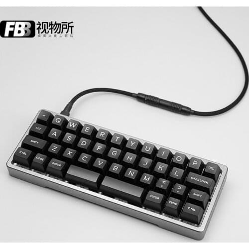FBB Cables Original Self-locking Separate Customized Data Cable Pure Black Mechanical Keyboard Cable Hand-woven Cable Type C