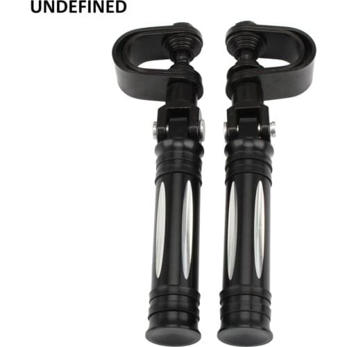 Motorcycle Highway Foot Pegs with Clamps Black Engine Guard Footpegs 25-32mm for Harley Touring Road King Softail Dyna Universal