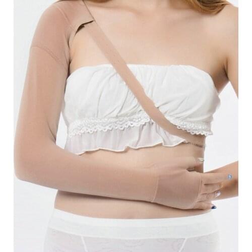 Women Mastectomy Anti Swelling Compression Right Hand Arm Sleeve with Glove for After Traumas, Fractures, Deep Burns