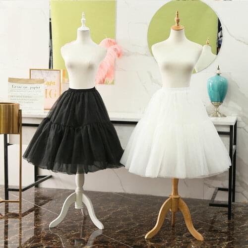 Crinoline Lolita Boneless Daily Soft Yarn Mid-Length Extended Crinoline Lolita Violence Support Hanfu Soft Sister Tutu Skirt