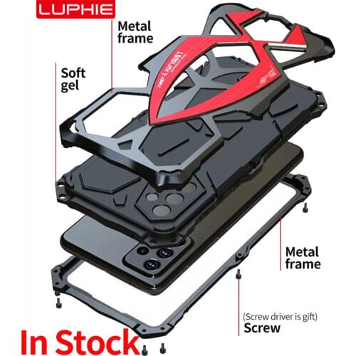 Luphie Metal 360 Full Protect Armor Case For Samsung Galaxy A72 Cover A52 Funda 5G 4G Coque Phone Rubber Gel Shockproof Cases
