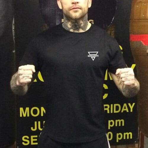 Мужские однотонные футболки MACHINEFITNESS China At AliExpress