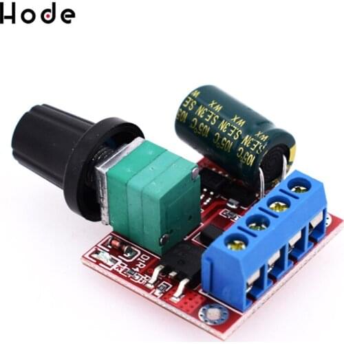Mini 5A 90W PWM 12V DC Motor Speed Controller Module DC-DC 4.5V-35V Adjustable Speed Regulator Control Governor Switch 24V