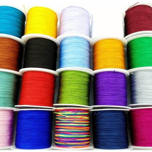 45m/roll 0.8mm Nylon Kumihimo Thread For Jewerly Making Tassel Material DIY Red Cords Findings Handmade Braided Rope Supplier